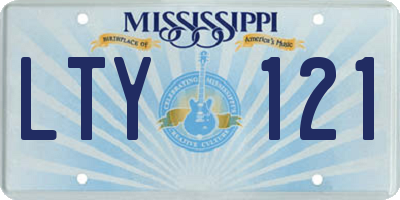 MS license plate LTY121