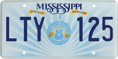 MS license plate LTY125