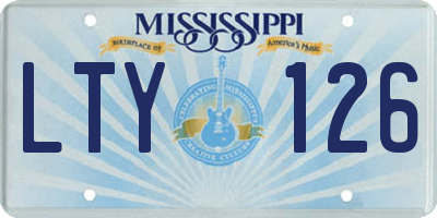 MS license plate LTY126