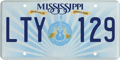 MS license plate LTY129
