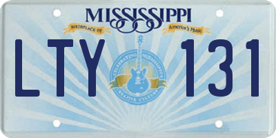MS license plate LTY131