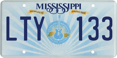 MS license plate LTY133
