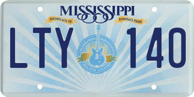 MS license plate LTY140