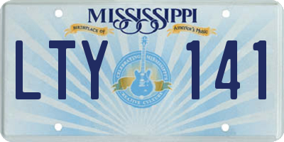 MS license plate LTY141
