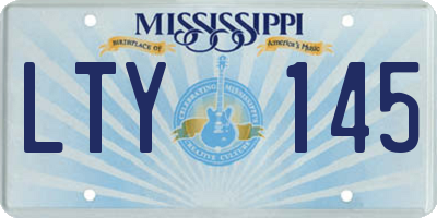 MS license plate LTY145