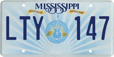 MS license plate LTY147