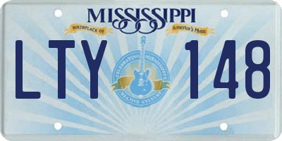 MS license plate LTY148