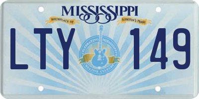 MS license plate LTY149