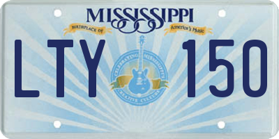 MS license plate LTY150