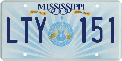 MS license plate LTY151