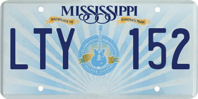 MS license plate LTY152