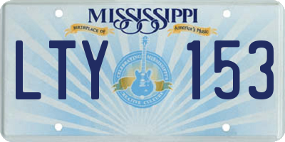 MS license plate LTY153
