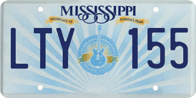 MS license plate LTY155