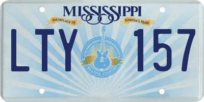 MS license plate LTY157