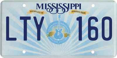 MS license plate LTY160