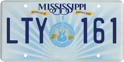 MS license plate LTY161
