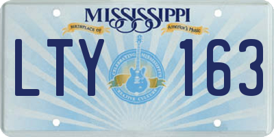 MS license plate LTY163
