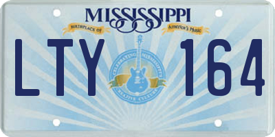 MS license plate LTY164