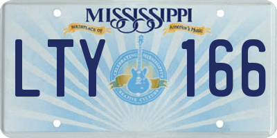 MS license plate LTY166