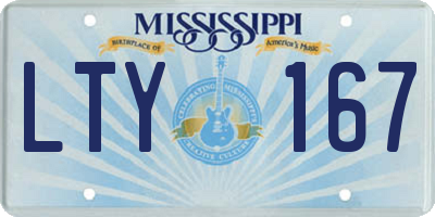 MS license plate LTY167