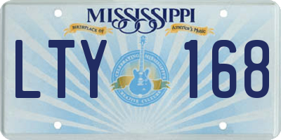 MS license plate LTY168