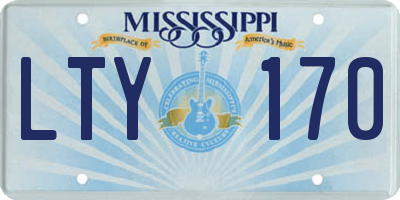 MS license plate LTY170
