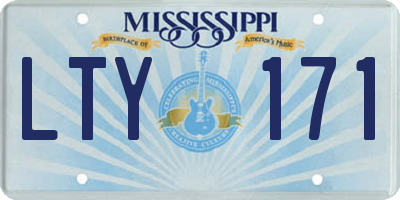 MS license plate LTY171