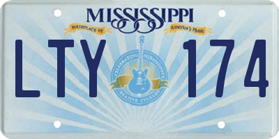 MS license plate LTY174