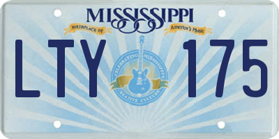 MS license plate LTY175