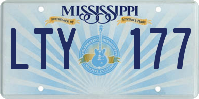 MS license plate LTY177