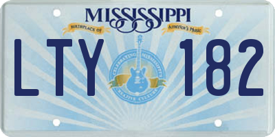 MS license plate LTY182