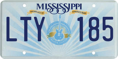 MS license plate LTY185