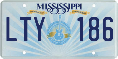 MS license plate LTY186