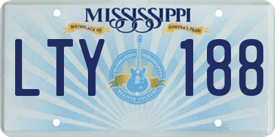 MS license plate LTY188