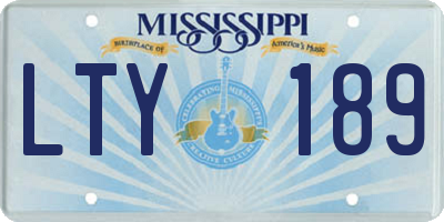 MS license plate LTY189