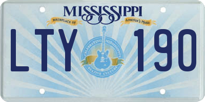 MS license plate LTY190