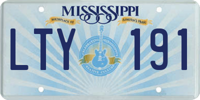 MS license plate LTY191