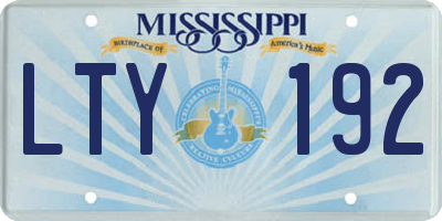 MS license plate LTY192