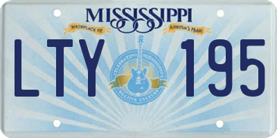 MS license plate LTY195