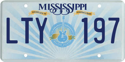 MS license plate LTY197