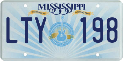 MS license plate LTY198