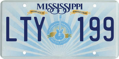 MS license plate LTY199