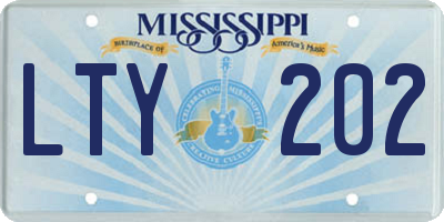 MS license plate LTY202