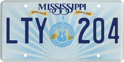 MS license plate LTY204