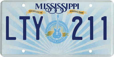 MS license plate LTY211
