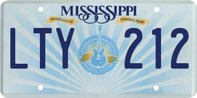 MS license plate LTY212