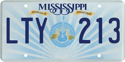 MS license plate LTY213