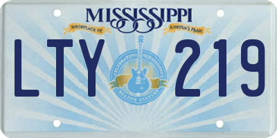 MS license plate LTY219