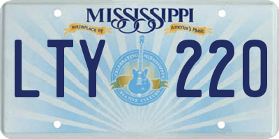 MS license plate LTY220