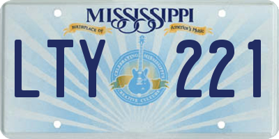 MS license plate LTY221